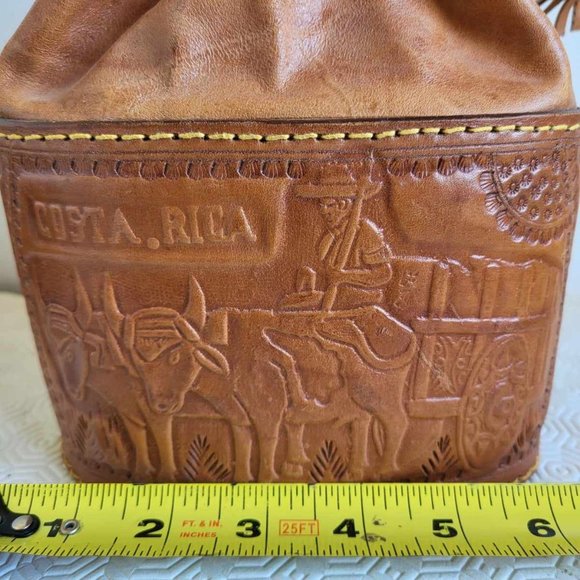 Beautiful Vintage Unique Bucket handbag from the leather work of Jesus Zunicaz - Picture 3 of 8